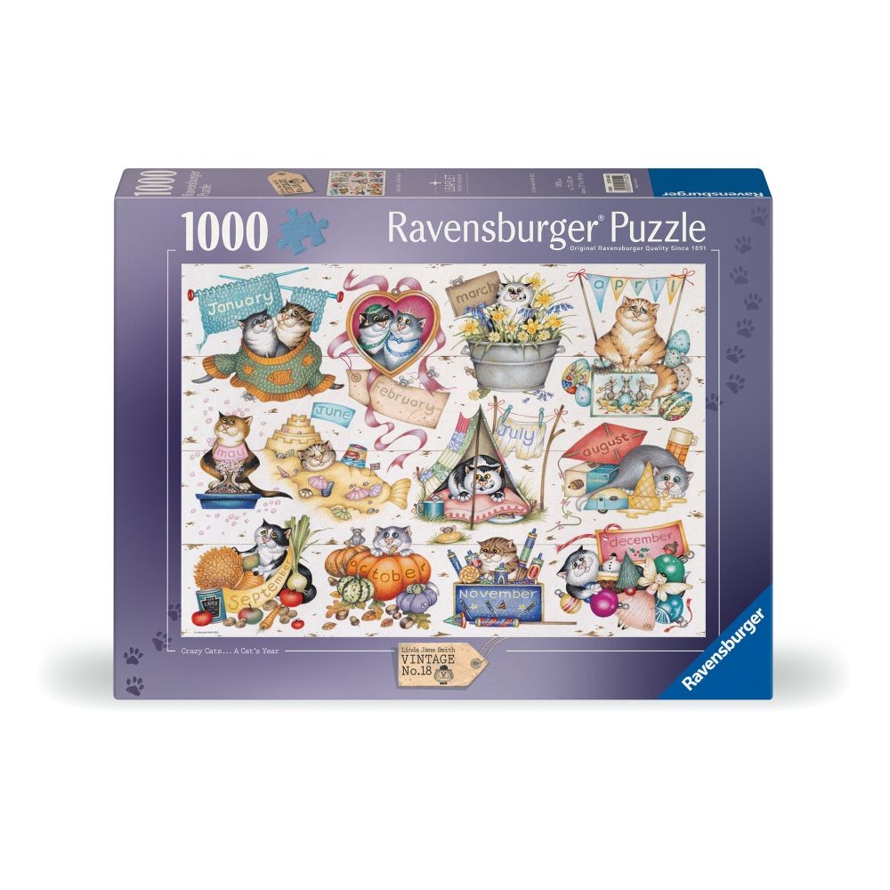 Puzzle 1000 Piese Ravensburger - Calendarul Pisicutelor...