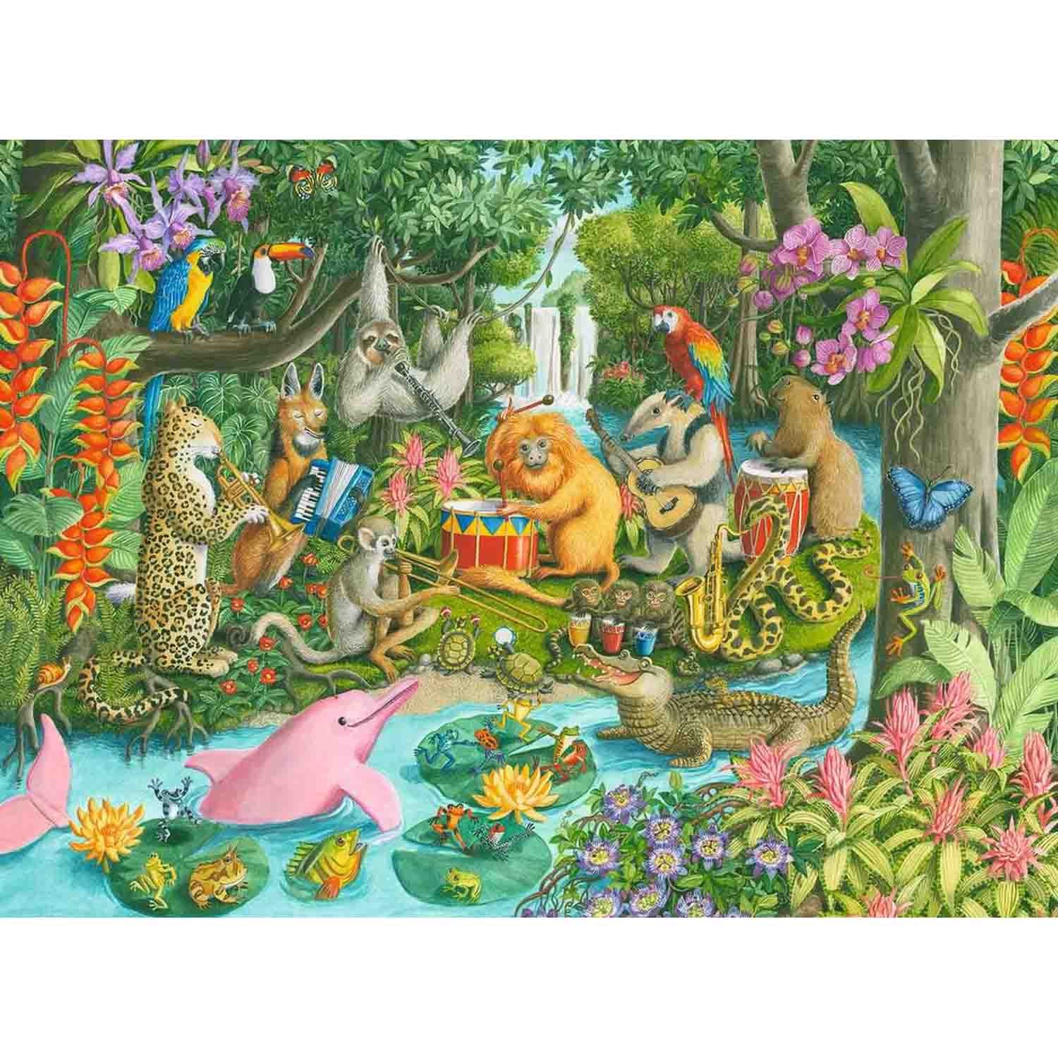 Puzzle 100 Piese Ravensburger - Trupa De Muzica a...