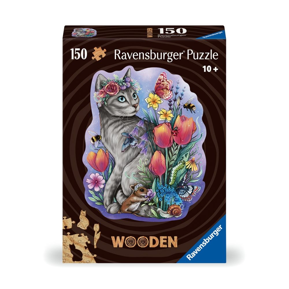 Puzzle 150 Piese Contur Ravensburger - Lemn Pisicuta... 2