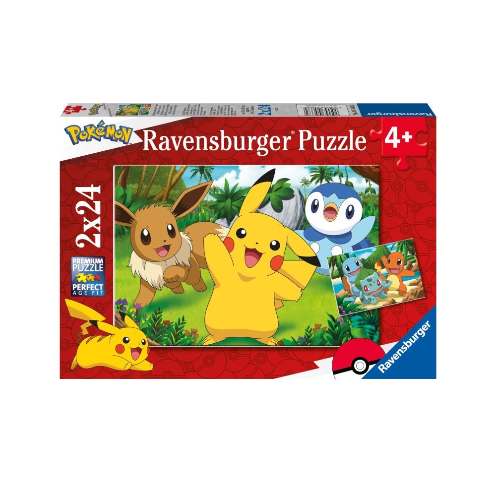 Puzzle 2x24 Piese Ravensburger - Pokemon (Ravensburger-05668)