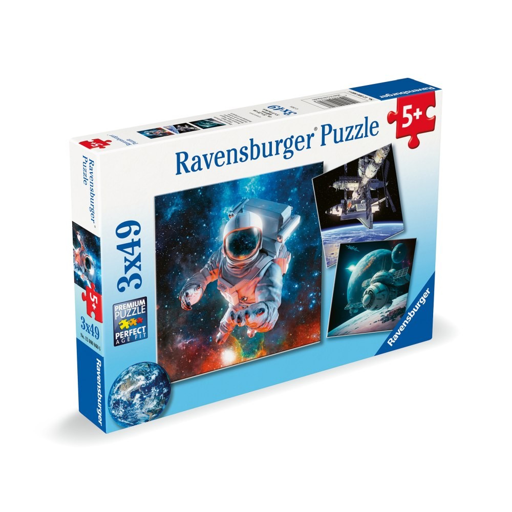 Puzzle 3x49 Piese Ravensburger - in Spatiu (Ravensburger-00860)