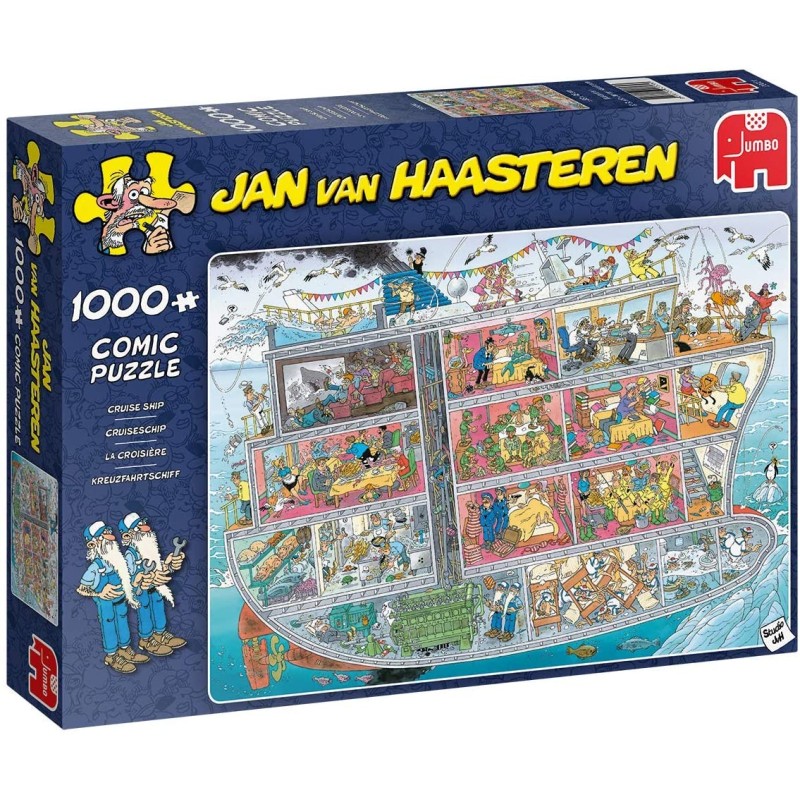 Puzzle 1000 piese Jumbo - Jan Van Haasteren: Cruise Ship (Jumbo-00605)