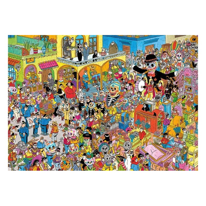 Puzzle 1000 piese Jumbo - Jan Van Haasteren: Dia de Los Muertos (Jumbo-00614)