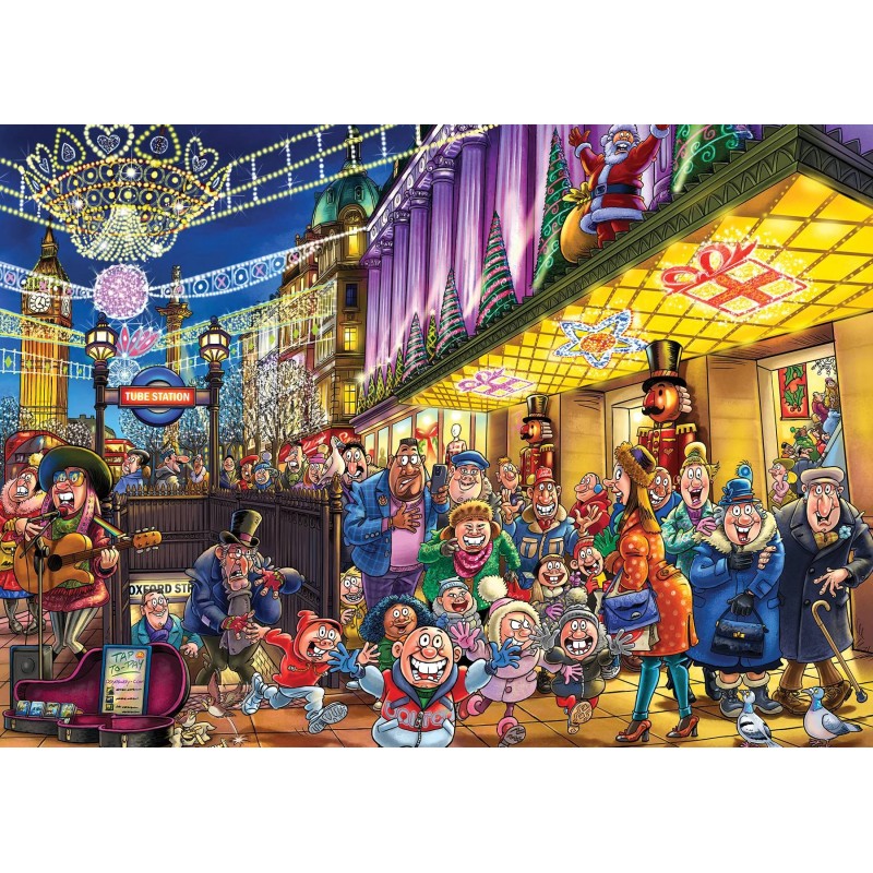 Puzzle 1000 piese Jumbo - Wasgij Christmas 20 - Spirits of Christ (Jumbo-00598)