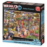 Puzzle 1000 piese Jumbo - Wasgij Mystery 28 - Feline Frenzy! (1000 pieces) (Jumbo-00506)
