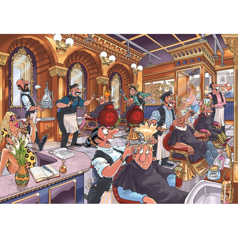 Puzzle 1000 piese Jumbo - Wasgij Mystery 27 - A Close Shave! (Jumbo-00593)