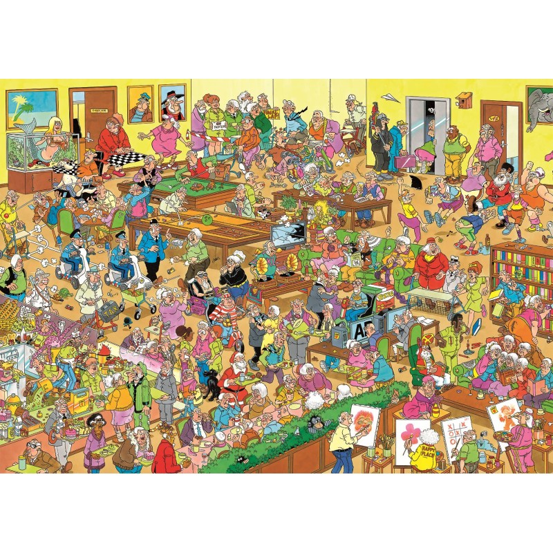 Puzzle 1000 piese Jumbo - Jan Van Haasteren: The Retirement Home (Jumbo-00626)