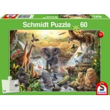 Puzzle 60 piese Schmidt - C. Edwards:Animals in Africa (Schmidt-56454)