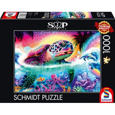 Puzzle 1000 piese Schmidt - Sheena Pike:Neon Turtle...