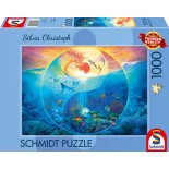 Puzzle 1000 piese Schmidt - Silvia Christoph:Yin & Yang in the Realm of Marine Animals (Schmidt-58594)
