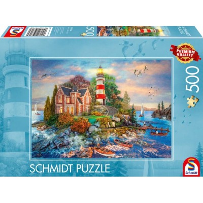 Puzzle 500 piese Schmidt - Dominic Davison:Lighthouse on...