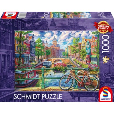 Puzzle 1000 piese Schmidt - Image World:Amsterdam Canal...