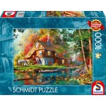 Puzzle 1000 piese Schmidt - Dominic Davison:Water Mill in Autumn (Schmidt-58881)