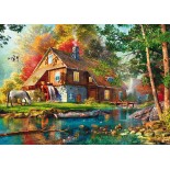 Puzzle 1000 piese Schmidt - Dominic Davison:Water Mill in Autumn (Schmidt-58881)