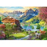 Puzzle 1000 piese Schmidt - Angelo Bonito:Relaxing in the Dolomites (Schmidt-58886)