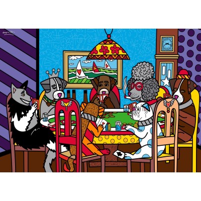 Puzzle 500 piese Bluebird - Romero Britto: Game Night (Bluebird-Puzzle-F-91165) 2
