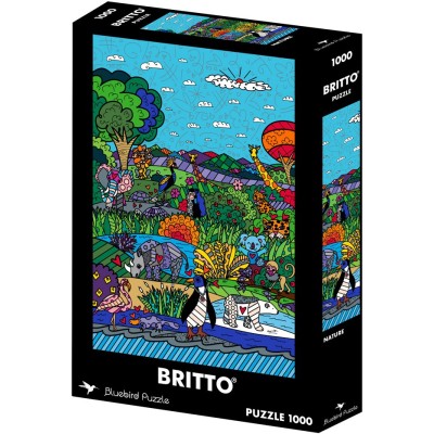 Puzzle 1000 piese Bluebird - Romero Britto: Nature (Bluebird-Puzzle-F-91166)