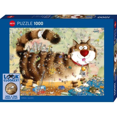 Puzzle 1000 piese Heye - Degano Sophie: The cat life (Heye-30067)