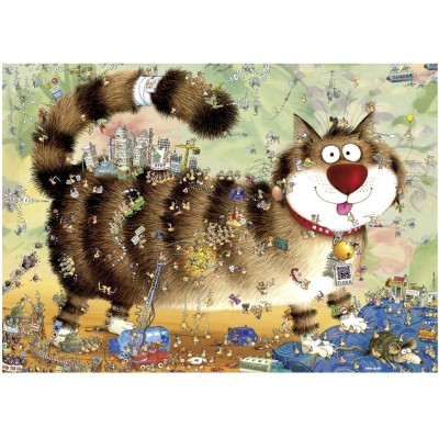 Puzzle 1000 piese Heye - Degano Sophie: The cat life (Heye-30067) 2