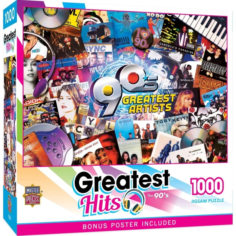 Puzzle 1000 piese Master Pieces - Greatest Hits - 90's (Master-Pieces-72307)