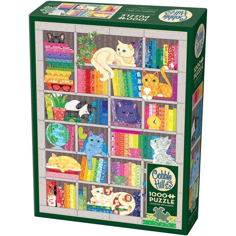 Puzzle 1000 piese Cobble Hill - Rainbow Cat Quilt (Cobble-Hill-40046)