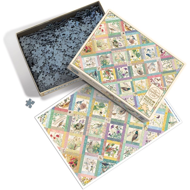 Puzzle 1000 piese Cobble Hill - Country Diary Quilt - Random Cut (Cobble-Hill-40091)
