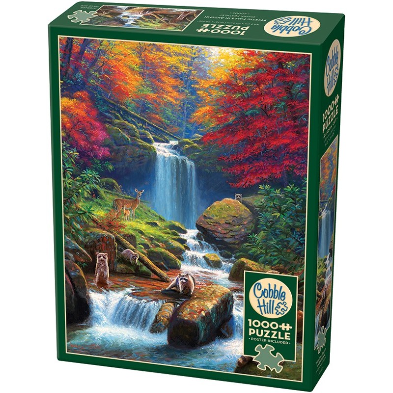 Puzzle 1000 piese Cobble Hill - Mystic Falls in Autumn (Cobble-Hill-40002)