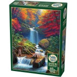 Puzzle 1000 piese Cobble Hill - Mystic Falls in Autumn (Cobble-Hill-40002)