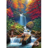 Puzzle 1000 piese Cobble Hill - Mystic Falls in Autumn (Cobble-Hill-40002)