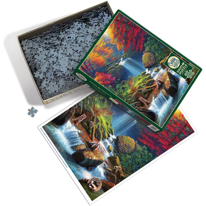Puzzle 1000 piese Cobble Hill - Mystic Falls in Autumn (Cobble-Hill-40002)