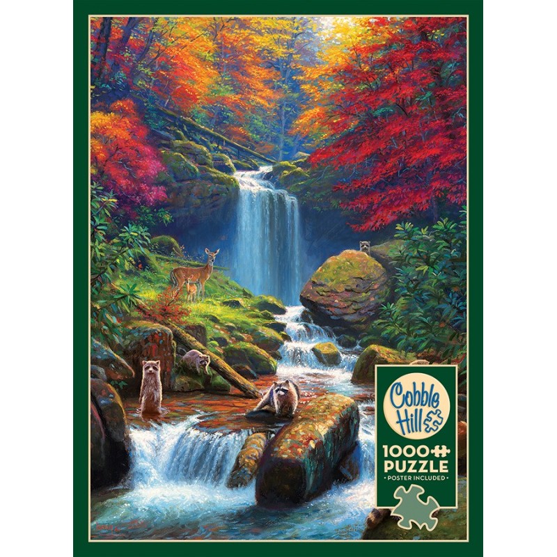 Puzzle 1000 piese Cobble Hill - Mystic Falls in Autumn (Cobble-Hill-40002)