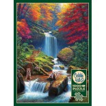 Puzzle 1000 piese Cobble Hill - Mystic Falls in Autumn (Cobble-Hill-40002)