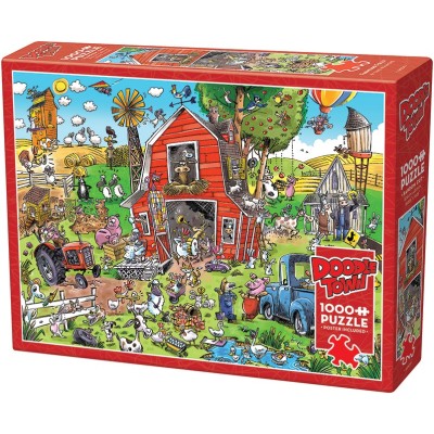 Puzzle 1000 piese Cobble Hill - DoodleTown: Farmyard Folly (Cobble-Hill-44509)