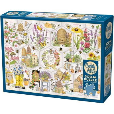 Puzzle 500 piese XXL Cobble Hill - Mary Lake-Thompson: Busy as a Bee (Cobble-Hill-45006)