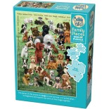 Puzzle 350 piese Cobble Hill - Robert Giordano: Family - Puppy Love (Cobble-Hill-47007)