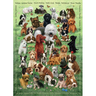 Puzzle 350 piese Cobble Hill - Robert Giordano: Family - Puppy Love (Cobble-Hill-47007) 2
