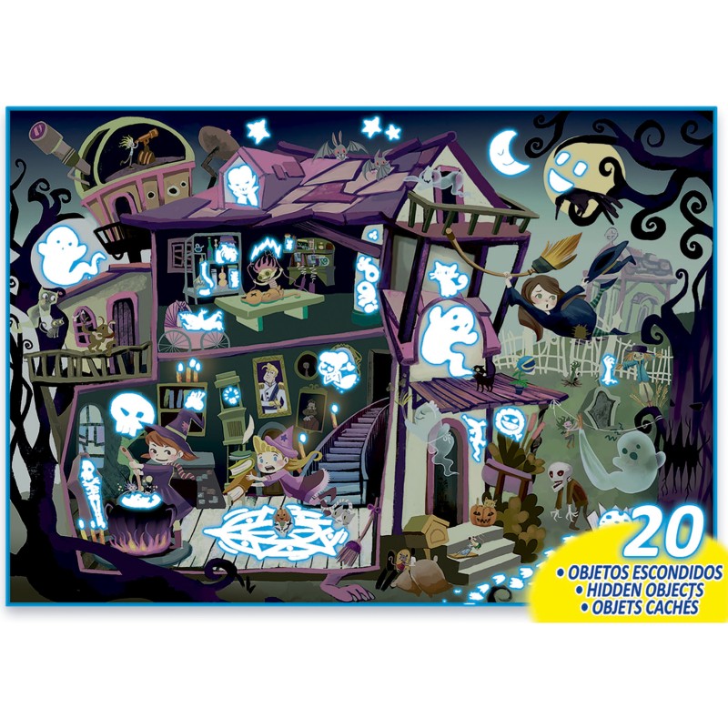 Puzzle 100 piese Educa - Mysterious Puzzle Haunted house (Educa-18611)