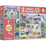 Puzzle 100 piese Educa - Inside/Outside - House (Educa-19957)