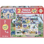 Puzzle 100 piese Educa - Inside/Outside - House (Educa-19957)