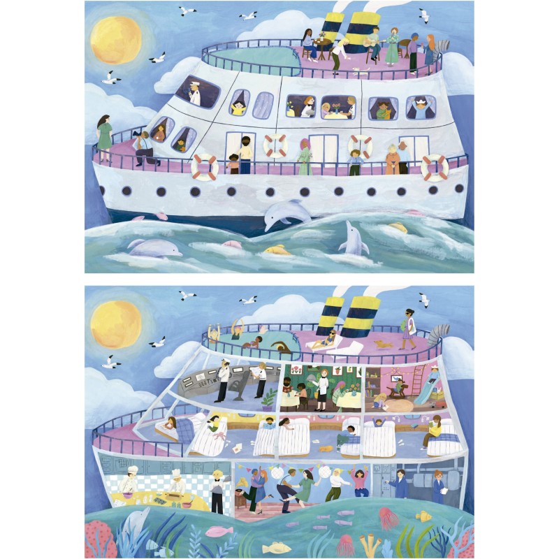 Puzzle 100 piese Educa - Inside/Outside - Vessel (Educa-19958)