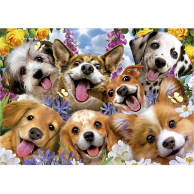 Puzzle 1000 piese Educa - Puppies Selfie. Howard Robinson (Educa-19931) 2