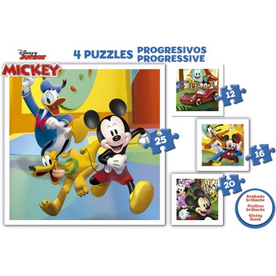 Puzzle 12 piese Educa - 4 Jigsaw Puzzle - Mickey & Friends (Educa-19294)