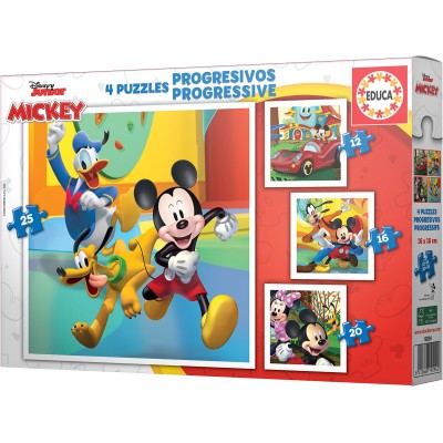 Puzzle 12 piese Educa - 4 Jigsaw Puzzle - Mickey & Friends (Educa-19294) 2