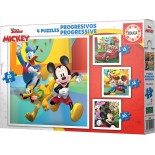 Puzzle 12 piese Educa - 4 Jigsaw Puzzle - Mickey & Friends (Educa-19294)