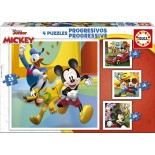 Puzzle 12 piese Educa - 4 Jigsaw Puzzle - Mickey & Friends (Educa-19294)