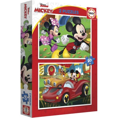 Puzzle 20 piese Educa - 2 Puzzles Mickey Mouse - Fun House (Educa-19311) 2