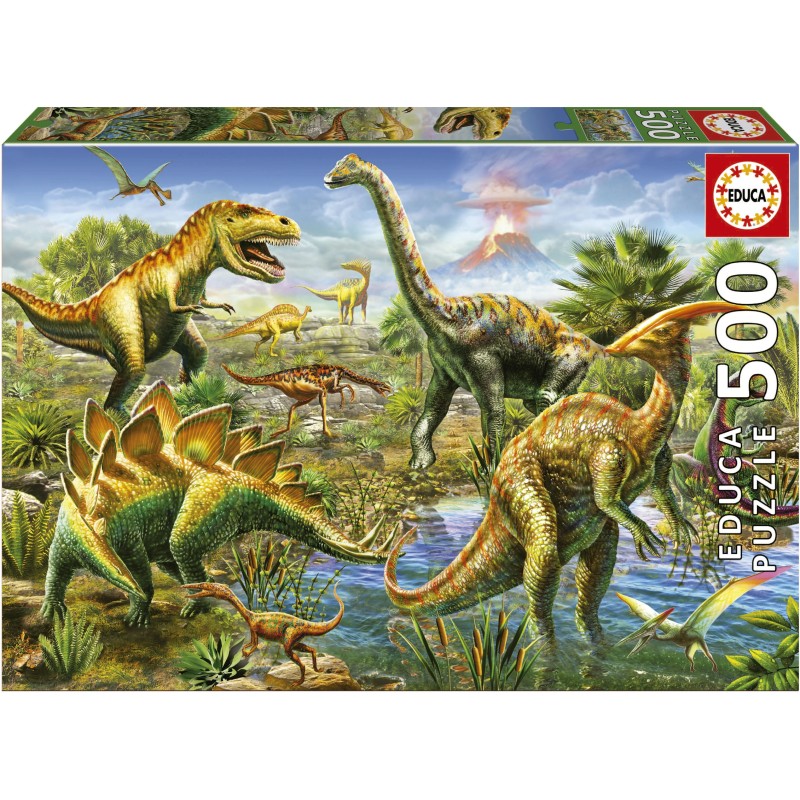 Puzzle 500 piese Educa - Jurassic Playground (Educa-19903)