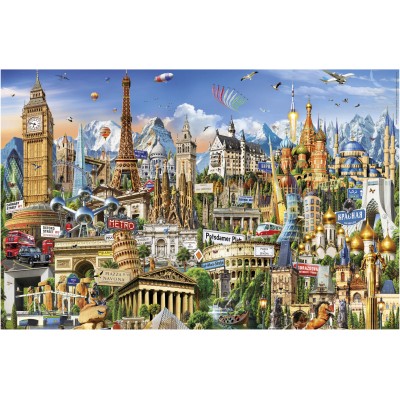 Puzzle 1000 piese Educa - Miniature Puzzle - Symbols of Europe (Educa-20248) 2