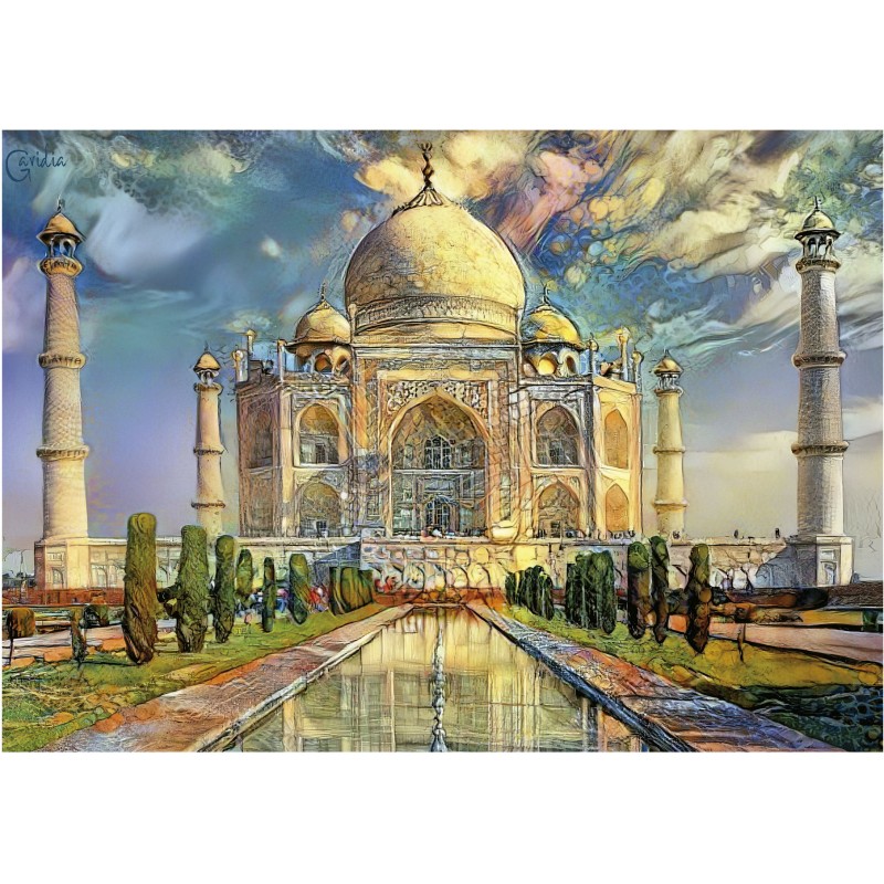 Puzzle 1000 piese Educa - Gavidia Pedro: Taj Mahal (Educa-19613)