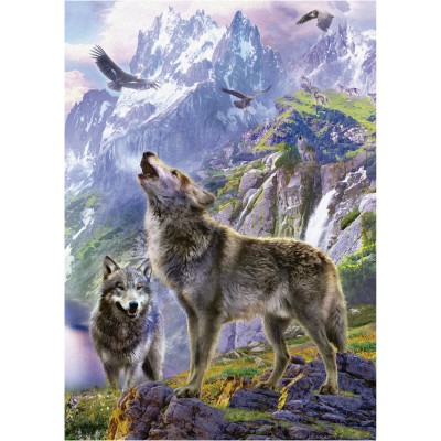 Puzzle 500 piese Educa - Wolves In The Rocks (Educa-19548) 2